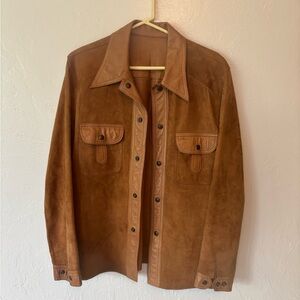 Men's Vintage 1970’s Reversible Brown Suede Leather Jacket